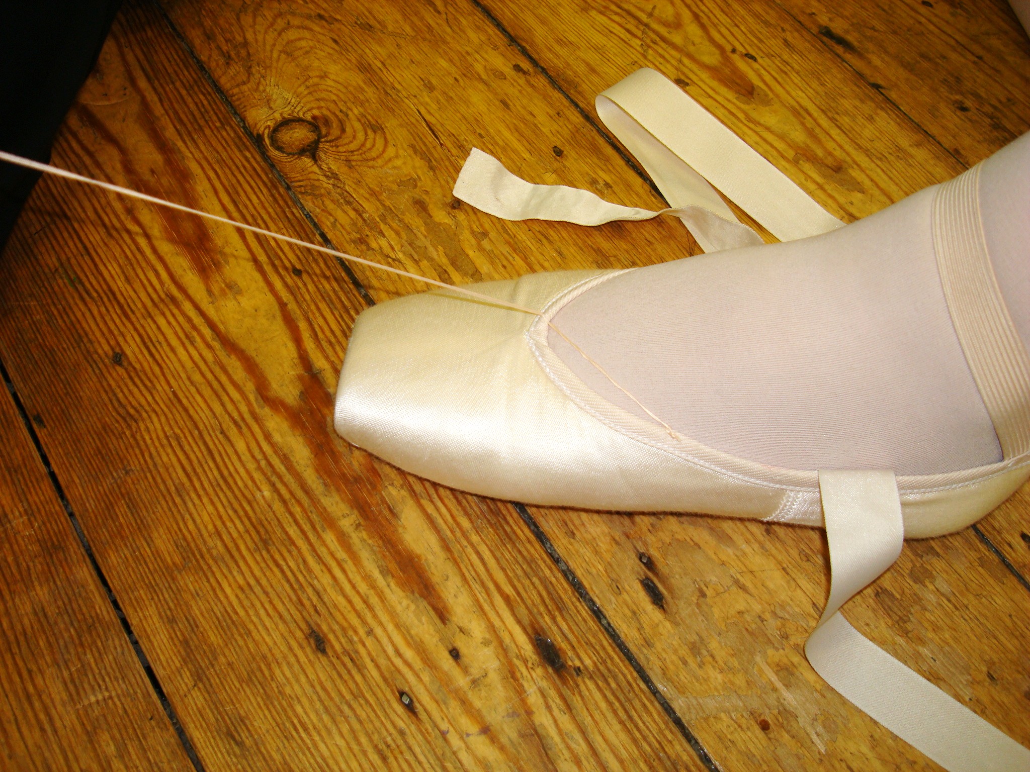 Sewing Ribbons on Pointe Shoes – Crafty Connie